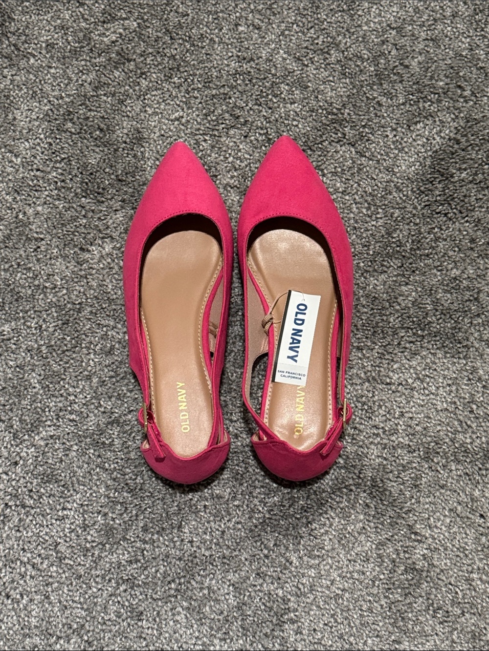 Old Navy Women's Hot Pink Pointed Slingback Flats